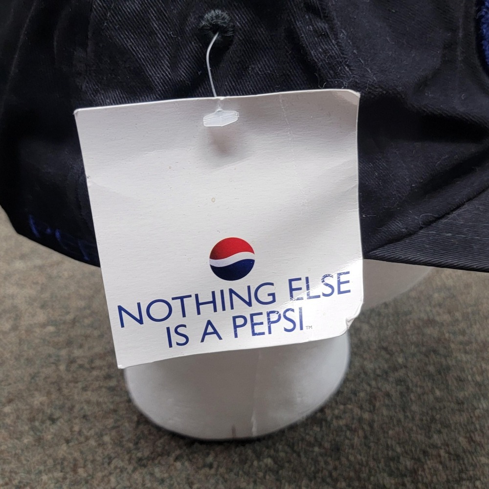 Vintage‎ Pepsi Hat Cap Snap Back Mens Black Cotton Twill Pepsi Stuff Logo 90s - Picture 2 of 8
